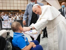 Pope Francis’ general audience in the Paul VI Hall at the Vatican, Aug. 3, 2021.